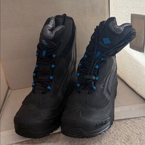 Columbia Kids' Black and Blue Snow Boots